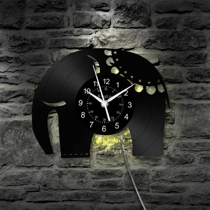 LED Vinyl Wall Clock | Elephant | 12''