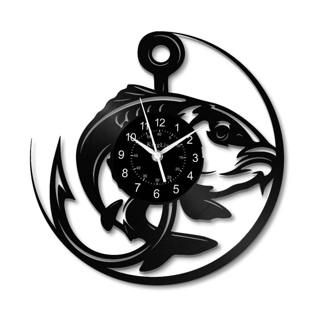LED Vinyl Wall Clock | Fishing | 12'' | 0224WPB