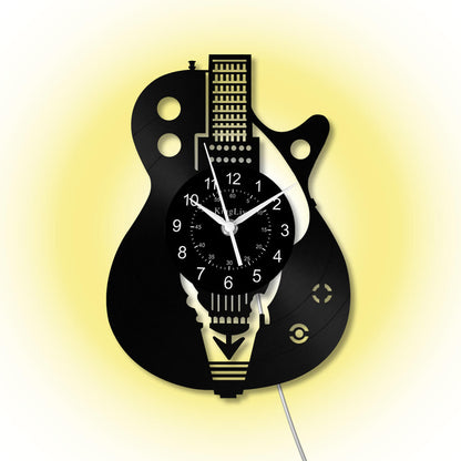 LED Vinyl Wall Clock | Guitar | 12'' | 0027WPB2