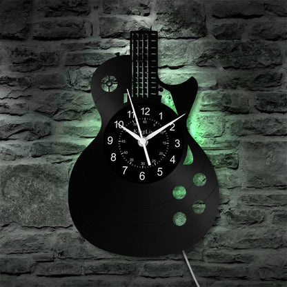 LED Vinyl Wall Clock | Guitar Music | 12''
