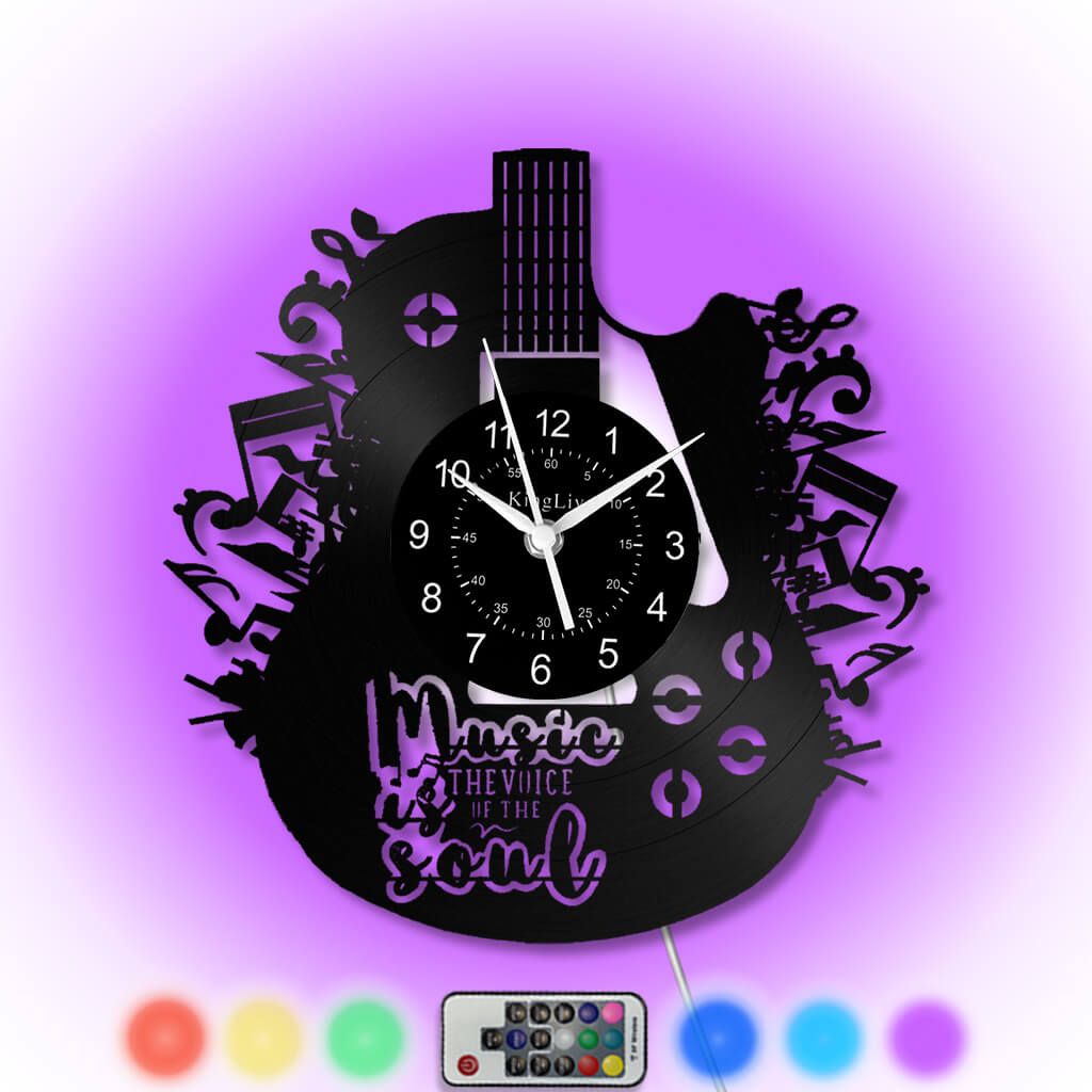 LED Vinyl Wall Clock | Guitar | 0156WPBN