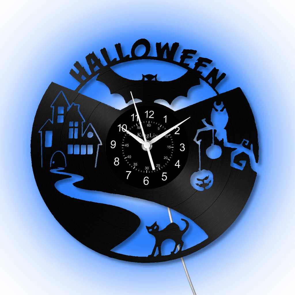 LED Vinyl Wall Clock | Halloween | 12''