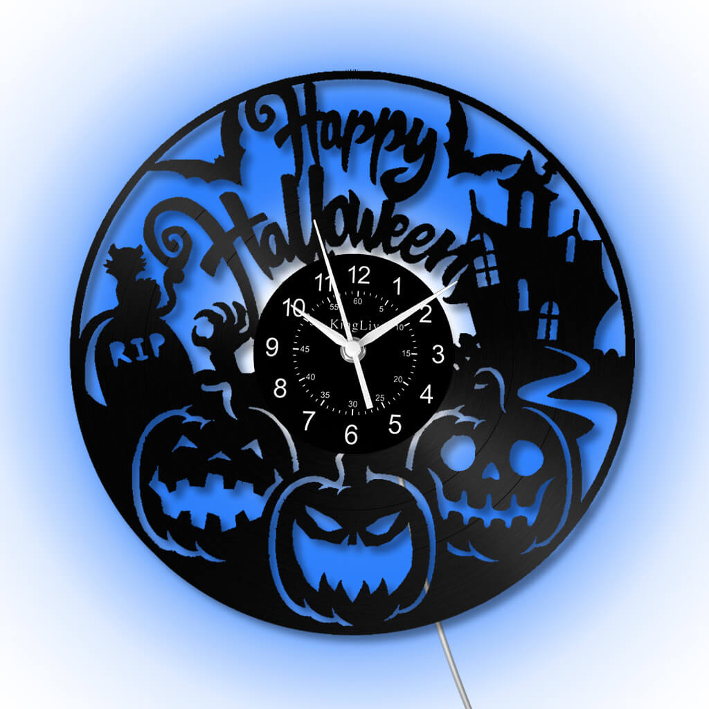LED Vinyl Wall Clock | Halloween | 12''