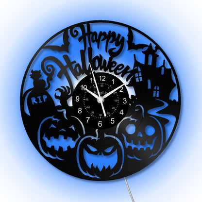 LED Vinyl Wall Clock | Halloween | 12''