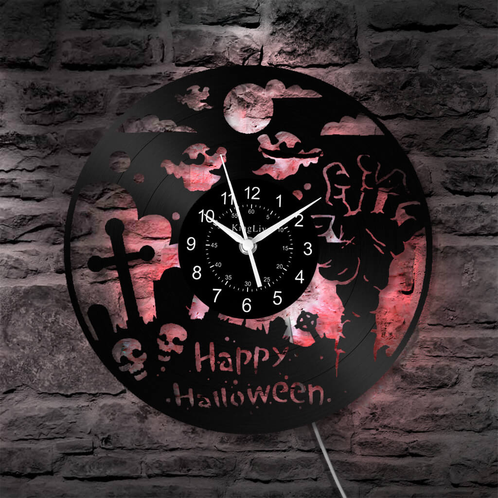 LED Vinyl Wall Clock | Halloween | 12''