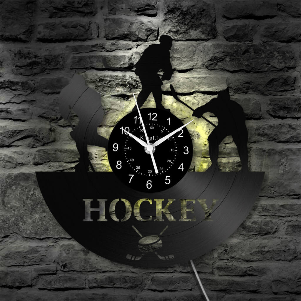 LED Vinyl Wall Clock | Hockey | 12''