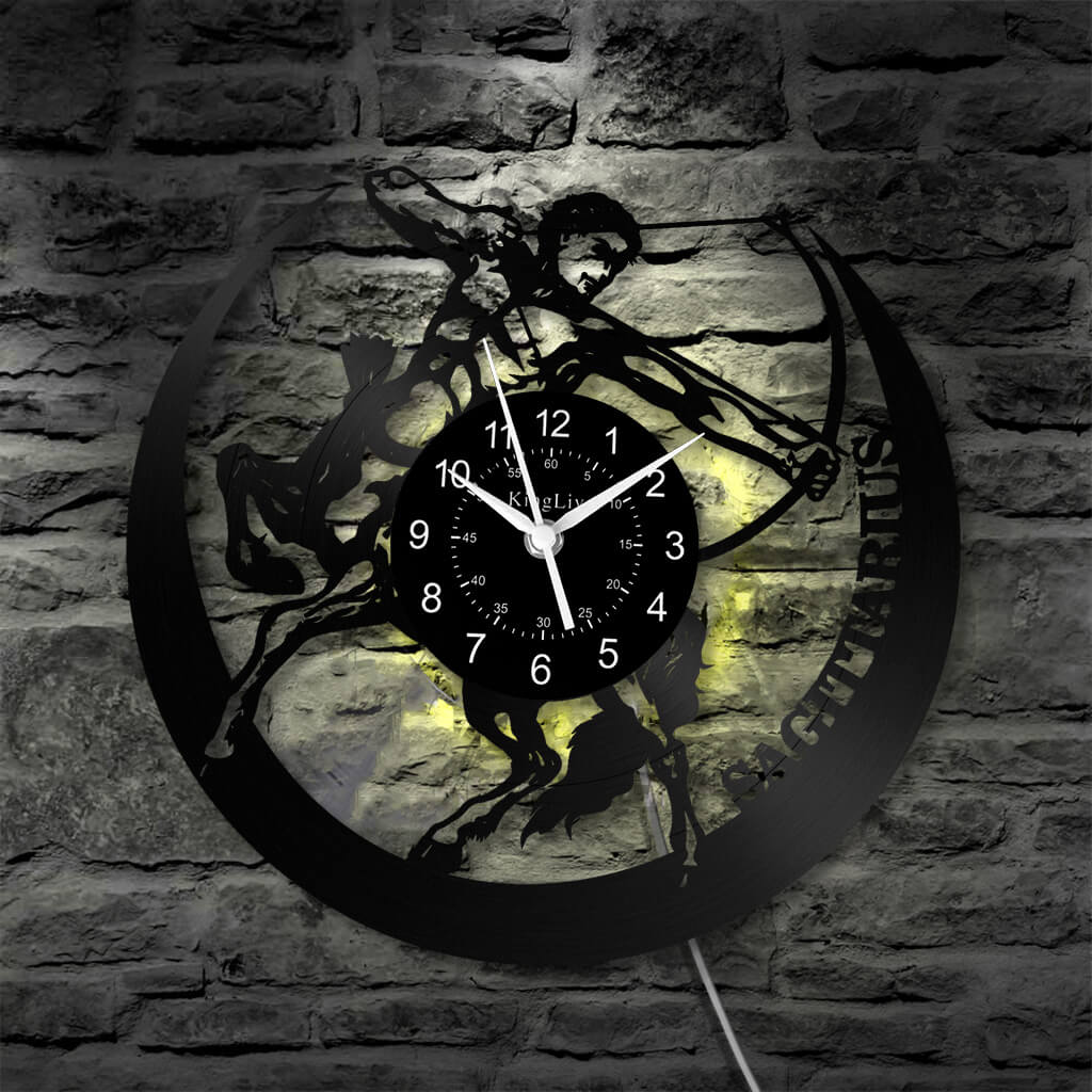 LED Vinyl Wall Clock | Sagittarius | 12'' | 0285WPB