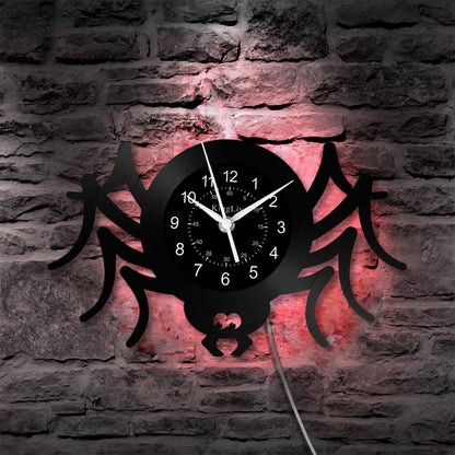 LED Vinyl Wall Clock | Spider | 0202WPB