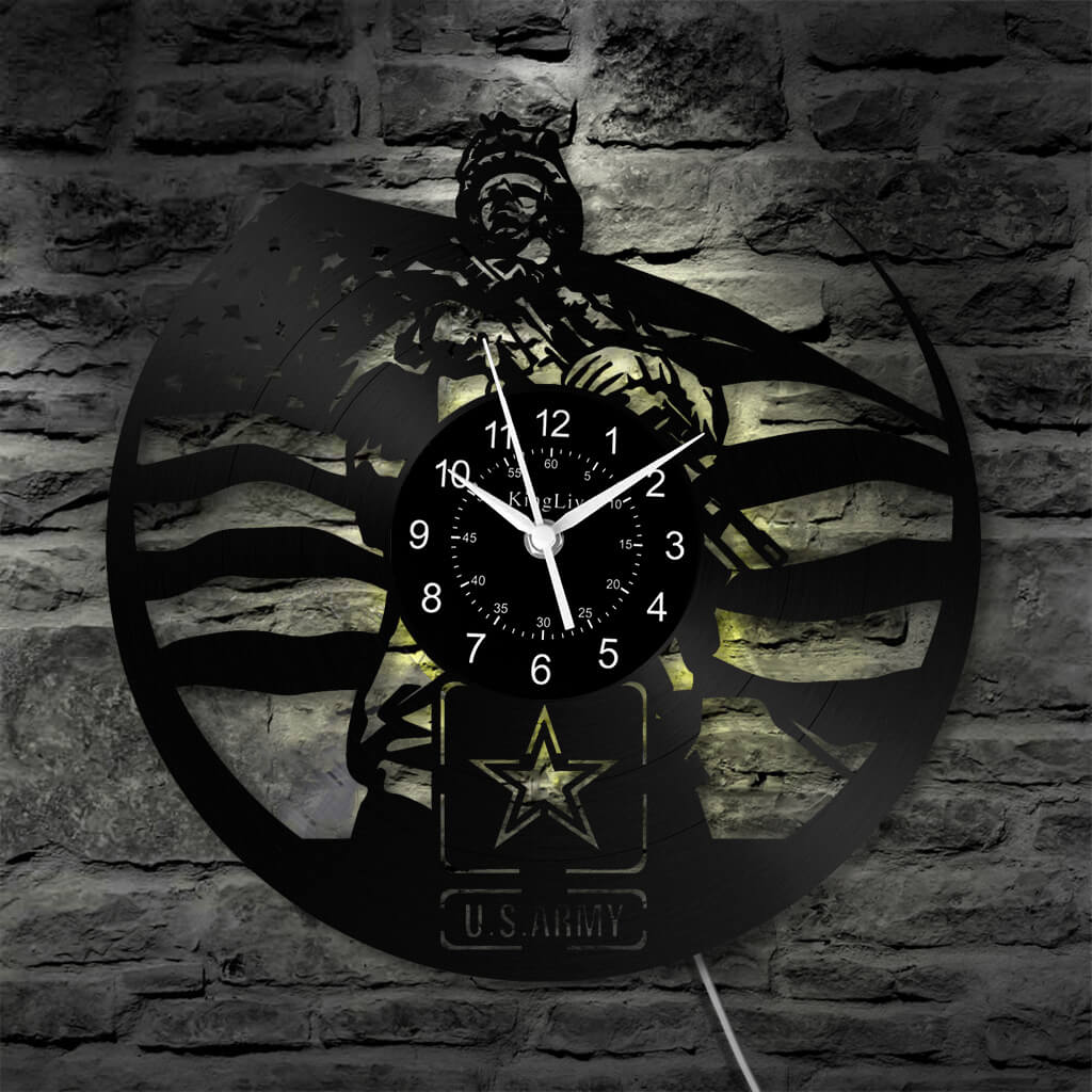 LED Vinyl Wall Clock | US Army | 12'' | 0274WPB