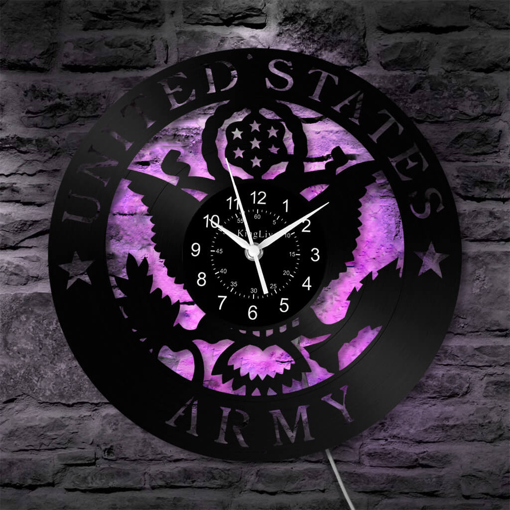 LED Vinyl Wall Clock |  United States Army | 12'' | 0276WPB