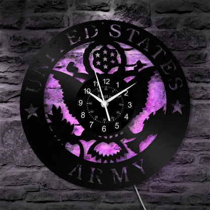 LED Vinyl Wall Clock |  United States Army | 12'' | 0276WPB