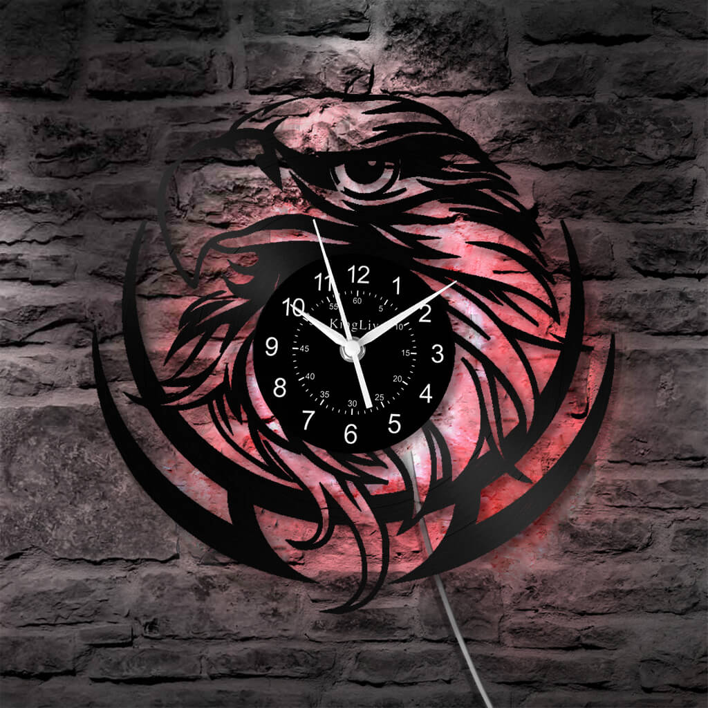 LED Vinyl Wall Clock | Eagle | 12''