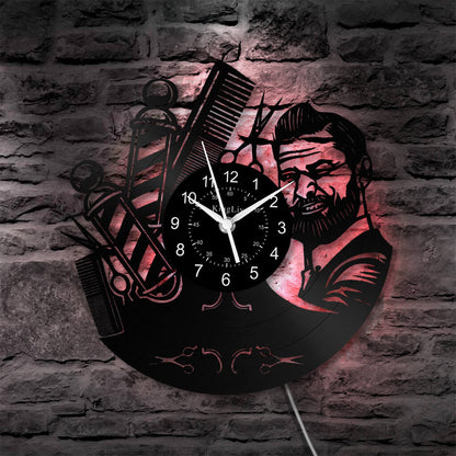 LED Vinyl Wall Clock | Nail Salon | Barber Shop | 12''