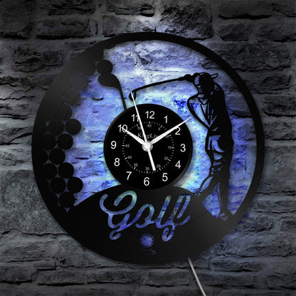 LED Vinyl Wall Clock | Golf | 12'' | 0225WPB
