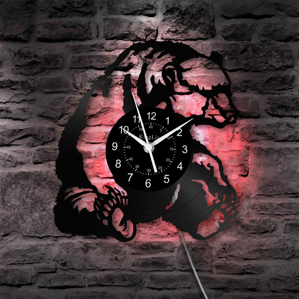 LED Vinyl Wall Clock | Bear | 12'' | 0294WPB
