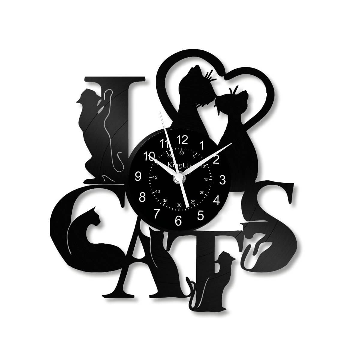 Vinyl Wall Clock | Cat | 12''