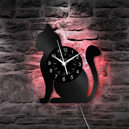 Vinyl Wall Clock | Cat | 12''
