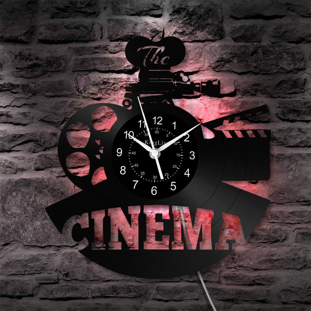 LED Vinyl Wall Clock | Cinema | 12'' | 0237WPB