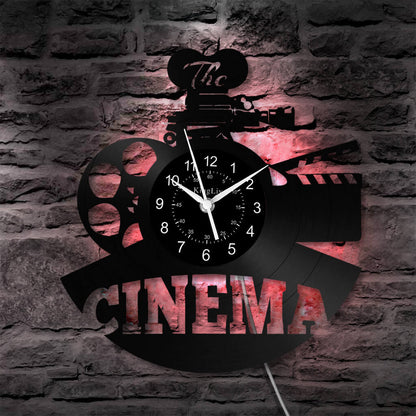 LED Vinyl Wall Clock | Cinema | 12'' | 0237WPB