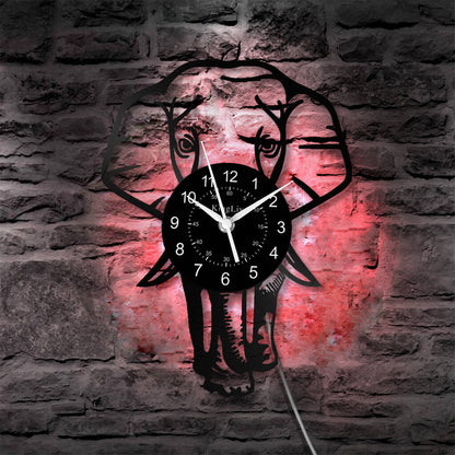 LED Vinyl Wall Clock | Elephant | 12''