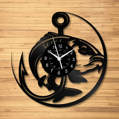 LED Vinyl Wall Clock | Fishing | 12'' | 0224WPB