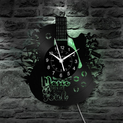 LED Vinyl Wall Clock | Guitar | 0156WPBN