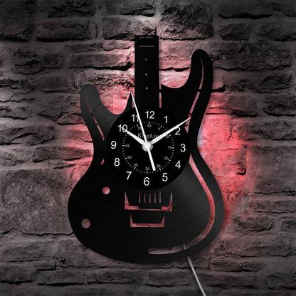 LED Vinyl Wall Clock | Guitar Custom | 12'' | 0264WPB