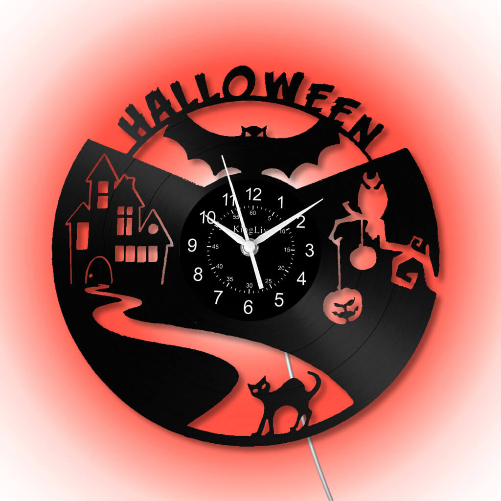 LED Vinyl Wall Clock | Halloween | 12''