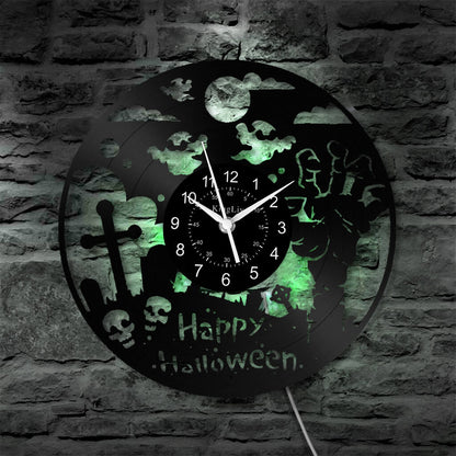 LED Vinyl Wall Clock | Halloween | 12''