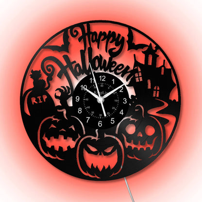 LED Vinyl Wall Clock | Halloween | 12''