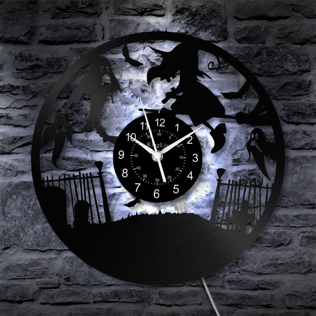 LED Vinyl Wall Clock | Halloween | 12''