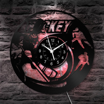 LED Vinyl Wall Clock | Hockey | 12''