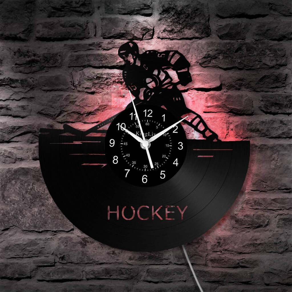 LED Vinyl Wall Clock | Hockey | 12''