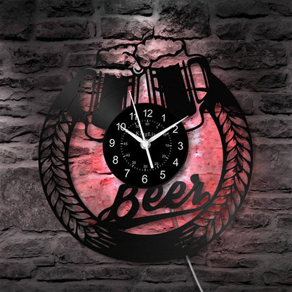 LED Vinyl Wall Clock | Beer | 12'' | 0238WPB