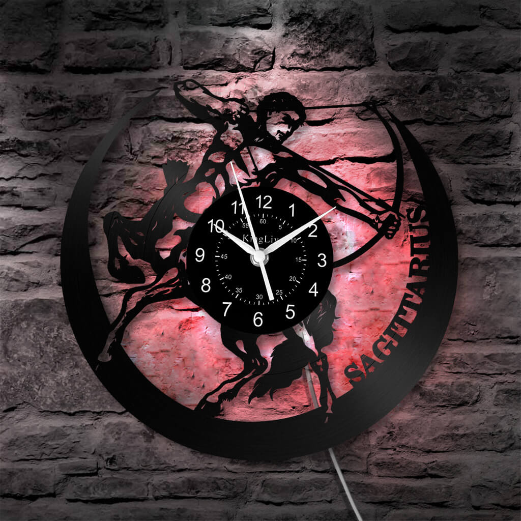 LED Vinyl Wall Clock | Sagittarius | 12'' | 0285WPB