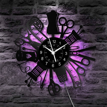 LED Vinyl Wall Clock | Sewing | 12'' | 0211WPB