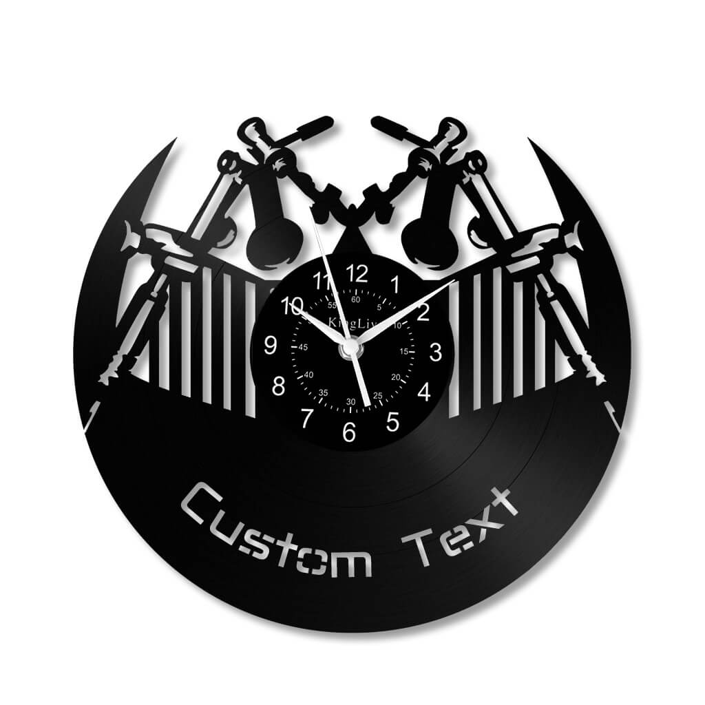 LED Vinyl Wall Clock | Tattoo Shop Name | 12'' | 0308WPB