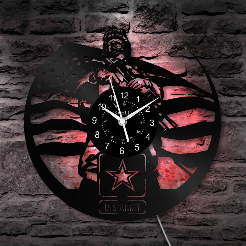 LED Vinyl Wall Clock | US Army | 12'' | 0274WPB