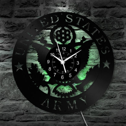 LED Vinyl Wall Clock |  United States Army | 12'' | 0276WPB