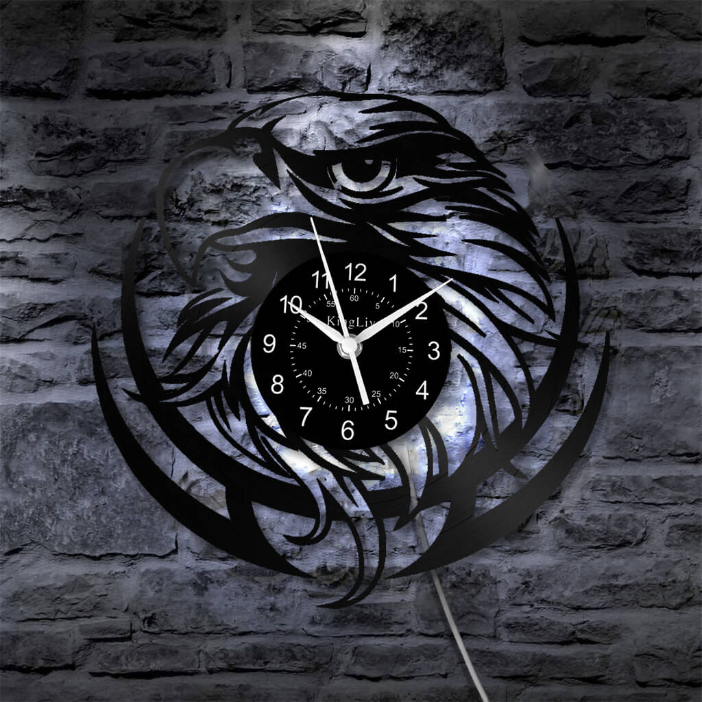 LED Vinyl Wall Clock | Eagle | 12''