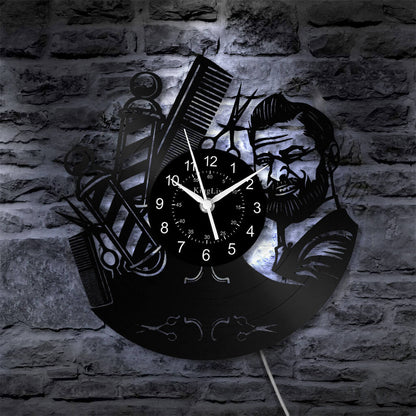 LED Vinyl Wall Clock | Nail Salon | Barber Shop | 12''