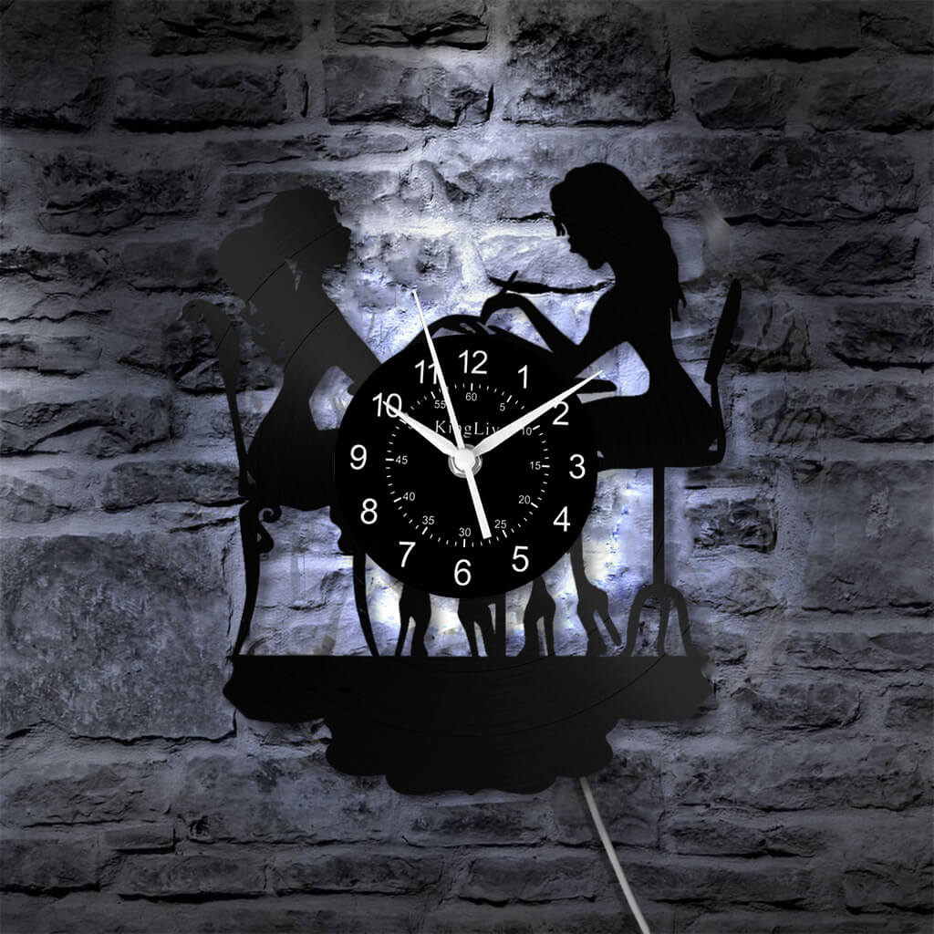 LED Vinyl Wall Clock | Beauty Salon | 12'' | 0133WPB