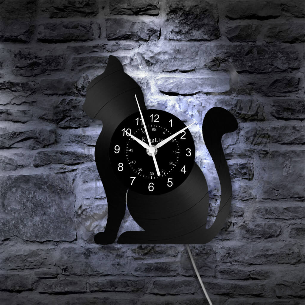 Vinyl Wall Clock | Cat | 12''