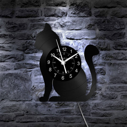 Vinyl Wall Clock | Cat | 12''