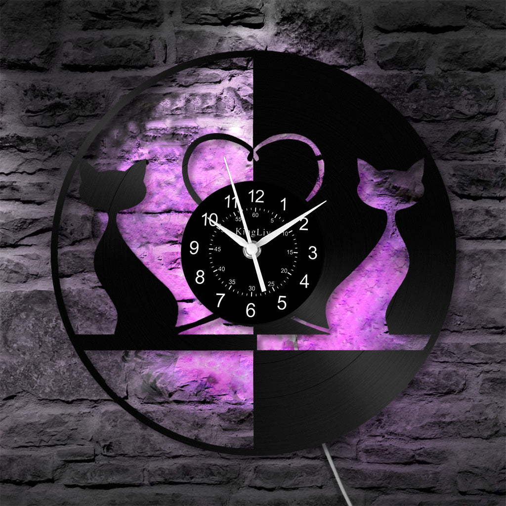 Vinyl Wall Clock | Cat | 12''