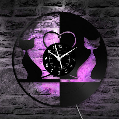 Vinyl Wall Clock | Cat | 12''