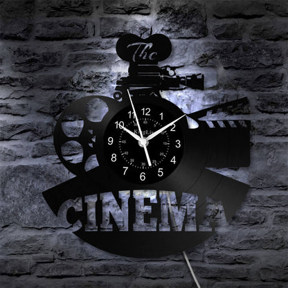LED Vinyl Wall Clock | Cinema | 12'' | 0237WPB