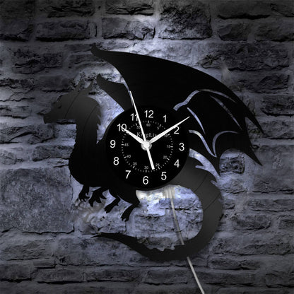 LED Vinyl Wall Clock | Dragon | 12''