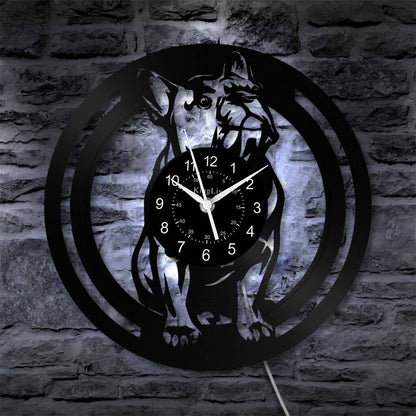 LED Vinyl Wall Clock | French Bulldog | 12'' | 0239WPB