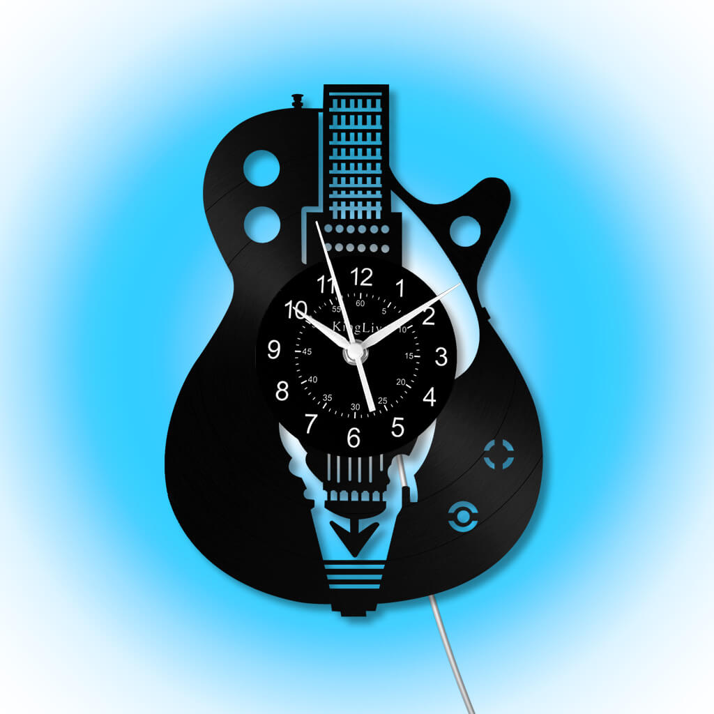LED Vinyl Wall Clock | Guitar | 12'' | 0027WPB2